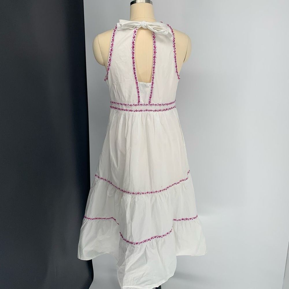 AKEMI KIN ANTHROPOLOGIE white cotton boho dress sz 10 or m - Picture 4 of 7